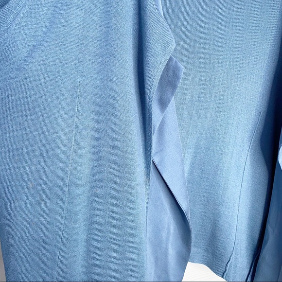 CULLEN Blue Waterfall Draped Cardigan Sweater S - Picture 4 of 10